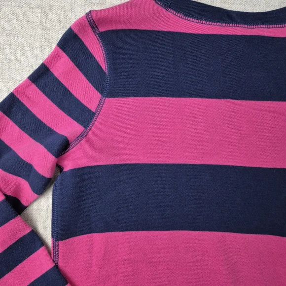 NWT Polo Ralph Lauren Striped Sweatshirt | Pink & Navy | Medium (8-10) - Picture 8 of 9